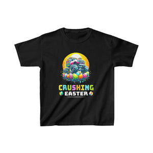Boys Happy Easter Funny Monster Truck Easter Eggs Easter Boys Shirts