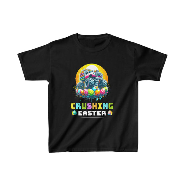 Boys Happy Easter Funny Monster Truck Easter Eggs Easter Boys Shirts