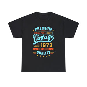 Vintage 1973 TShirt Men Limited Edition BDay 1973 Birthday Mens T Shirts Plus Size Big and Tall