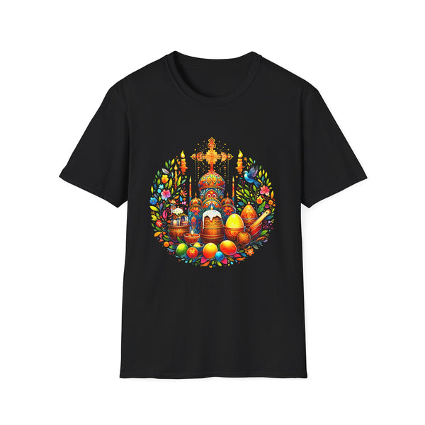 Happy Easter Jesus He Has Risen Orthodox Christian Easter Mens Tshirts