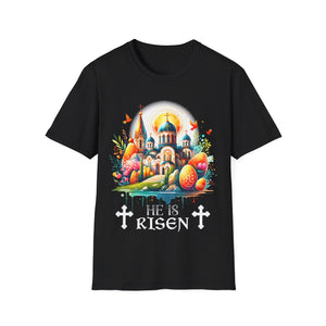 Christ is Risen Greek Russian Eastern Orthodox Pascha Easter Mens T Shirt