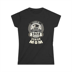 Senior 2028 Class of 2028 for College High School Senior Mom Womens T Shirt