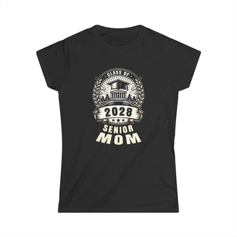 Senior 2028 Class of 2028 for College High School Senior Mom Womens T Shirt