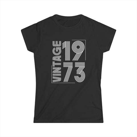 Vintage 1973 T Shirts for Women Retro Funny 1973 Birthday Women Shirts