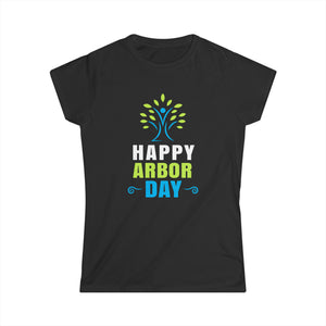 Happy Arbor Day Tree Hugger Cool Earth Day Arbor Day Womens Shirt