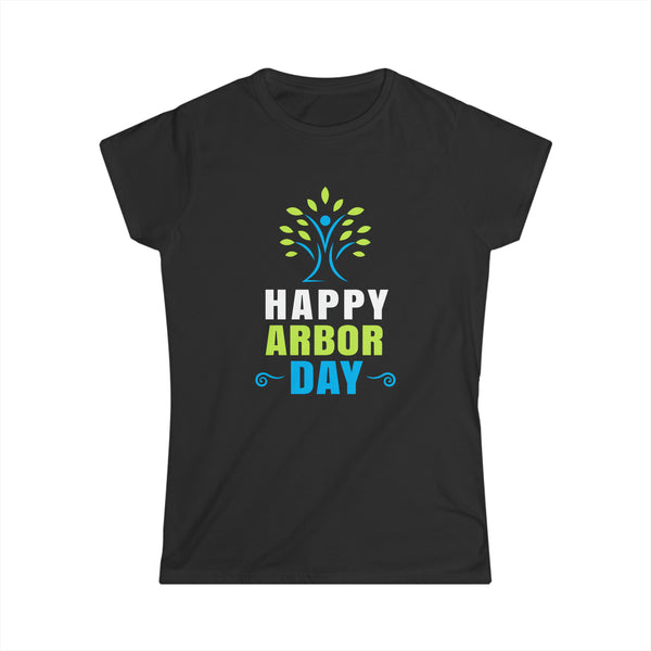 Happy Arbor Day Tree Hugger Cool Earth Day Arbor Day Womens Shirt