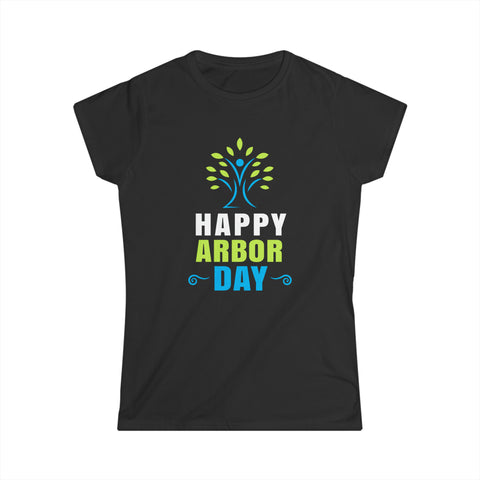 Happy Arbor Day Tree Hugger Cool Earth Day Arbor Day Womens Shirt