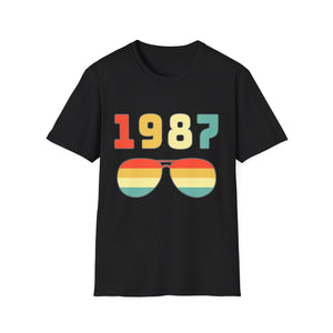 Vintage 1987 T Shirts for Men Retro Funny 1987 Birthday Men Shirts