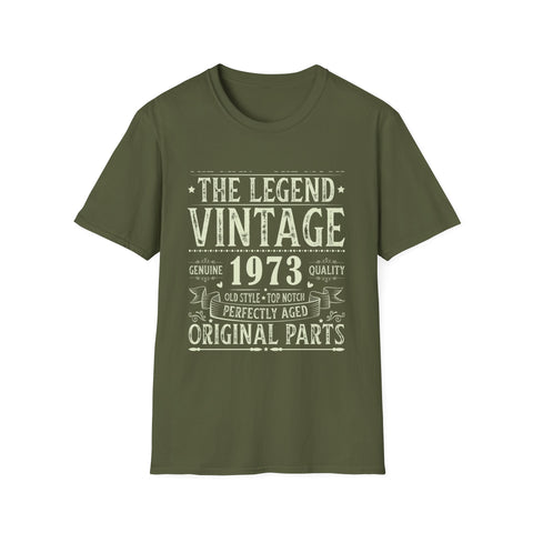 Vintage 1973 T Shirts for Men Retro Funny 1973 Birthday Mens T Shirts