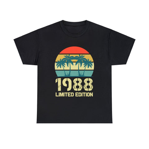 Vintage 1988 Birthday Shirts for Men Funny 1988 Birthday Mens Tshirts for Men Big and Tall