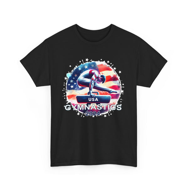 USA 2024 Games United States Sport 2024 USA Mens Gymnastics Big and Tall Shirts for Men Plus Size