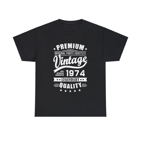 Vintage 1974 T Shirts for Men Retro Funny 1974 Birthday Big and Tall Tshirts Shirts for Men
