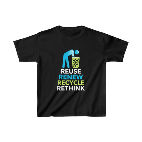 Cool Environment Reuse Renew Rethink Quote Earth Day Environment Girls Shirts