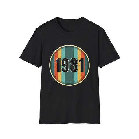 Vintage 1981 Birthday Shirts for Men Funny 1981 Birthday Mens T Shirt