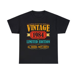 Vintage 1984 T Shirts for Men Retro Funny 1984 Birthday Men Shirts Big and Tall Plus Size
