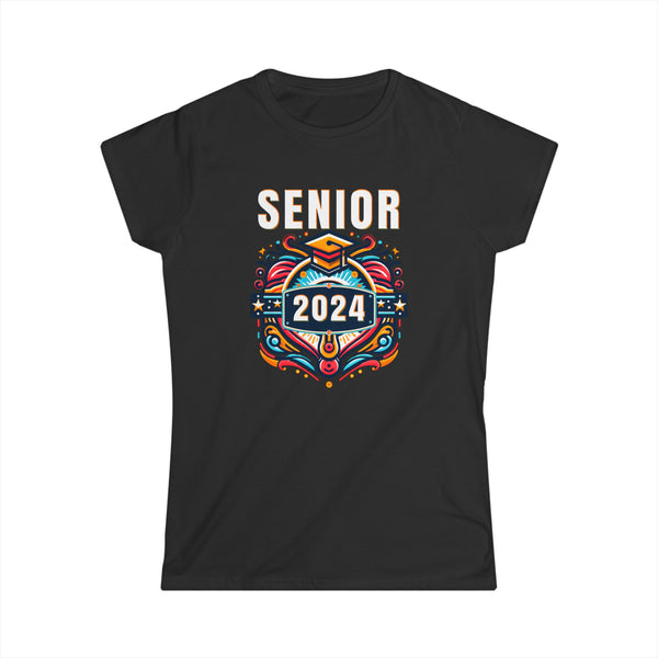 Senior 24 Class of 2024 Back to School Graduation 2024 Shirts for Women