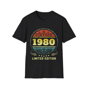 Vintage 1980 Limited Edition 1980 Birthday Shirts for Men Mens Shirts