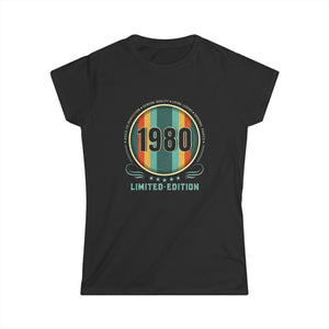 Vintage 1980 TShirt Women Limited Edition BDay 1980 Birthday Womens Shirts