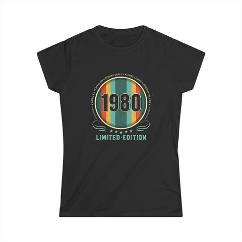 Vintage 1980 TShirt Women Limited Edition BDay 1980 Birthday Womens Shirts