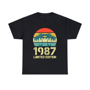 Vintage 1987 Birthday Shirts for Men Funny 1987 Birthday Mens Shirt Plus Size Big and Tall