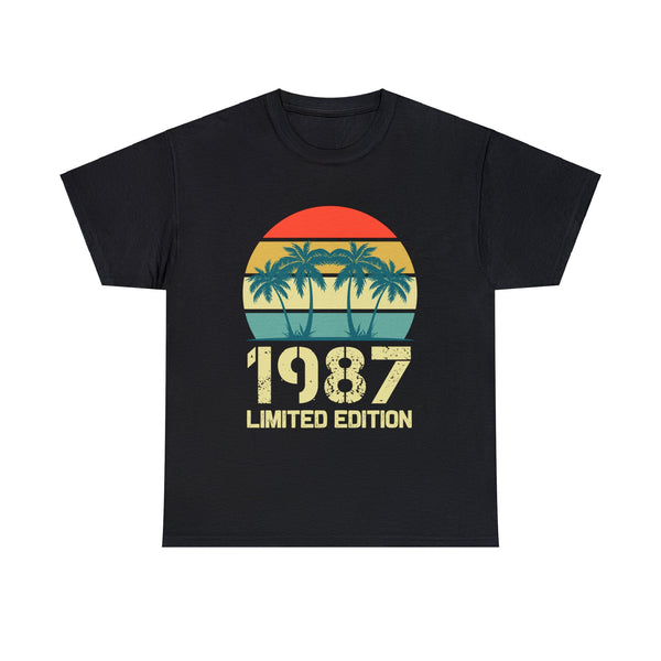 Vintage 1987 Birthday Shirts for Men Funny 1987 Birthday Mens Shirt Plus Size Big and Tall