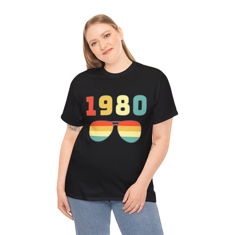 Vintage 1980 T Shirts for Women Retro Funny 1980 Birthday Women Shirts Plus Size