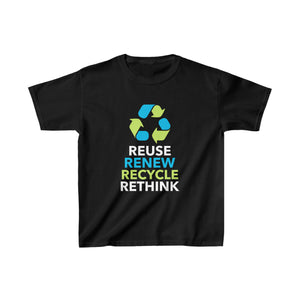 Happy Earth Day Recycling Symbol Reuse Renew Rethink Recycle Girls Tshirts
