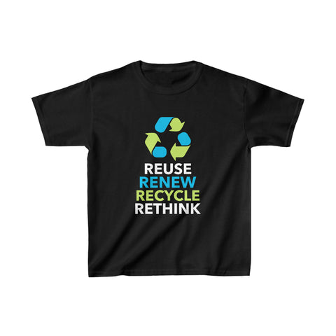 Happy Earth Day Recycling Symbol Reuse Renew Rethink Recycle Girls Tshirts