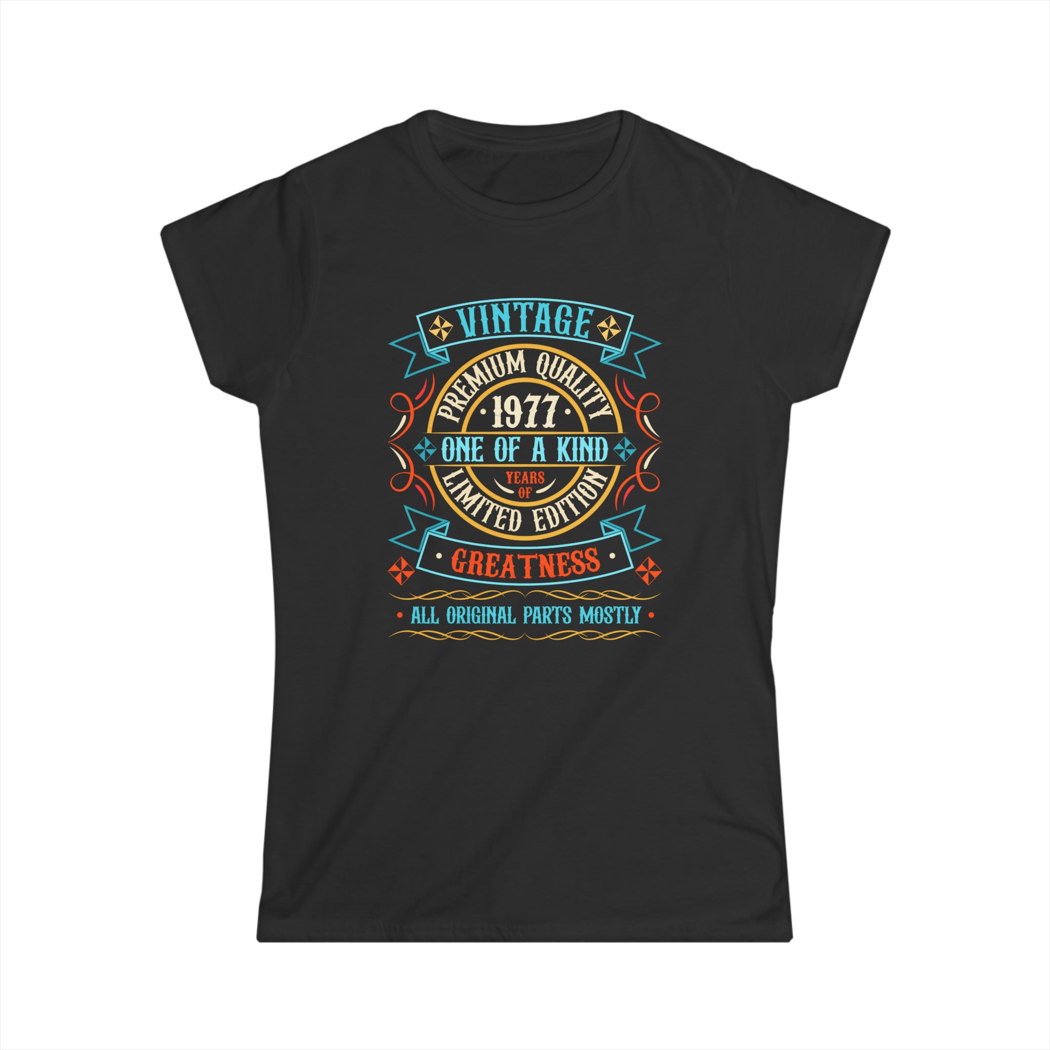 Vintage 1977 T Shirts for Women Retro Funny 1977 Birthday Womens Shirts