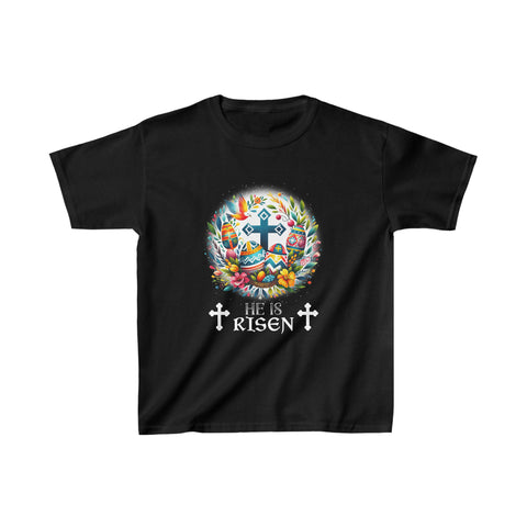 Christ is Risen Russian Greek Eastern Orthodox Pascha Easter Boys Shirts
