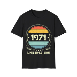 Vintage 1971 Limited Edition 1971 Birthday Shirts for Men Mens Shirt