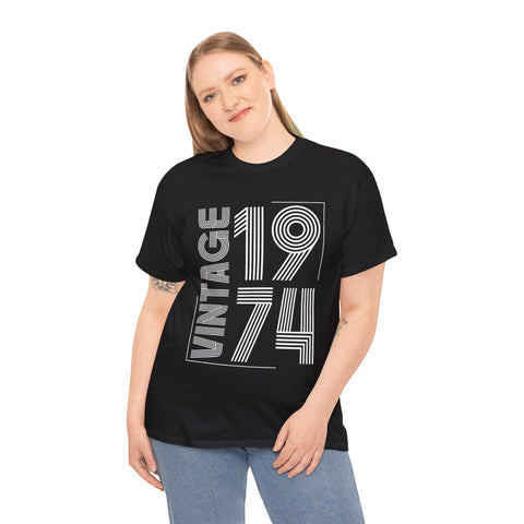 Vintage 1974 T Shirts for Women Retro Funny 1974 Birthday Womens Plus Size Tops