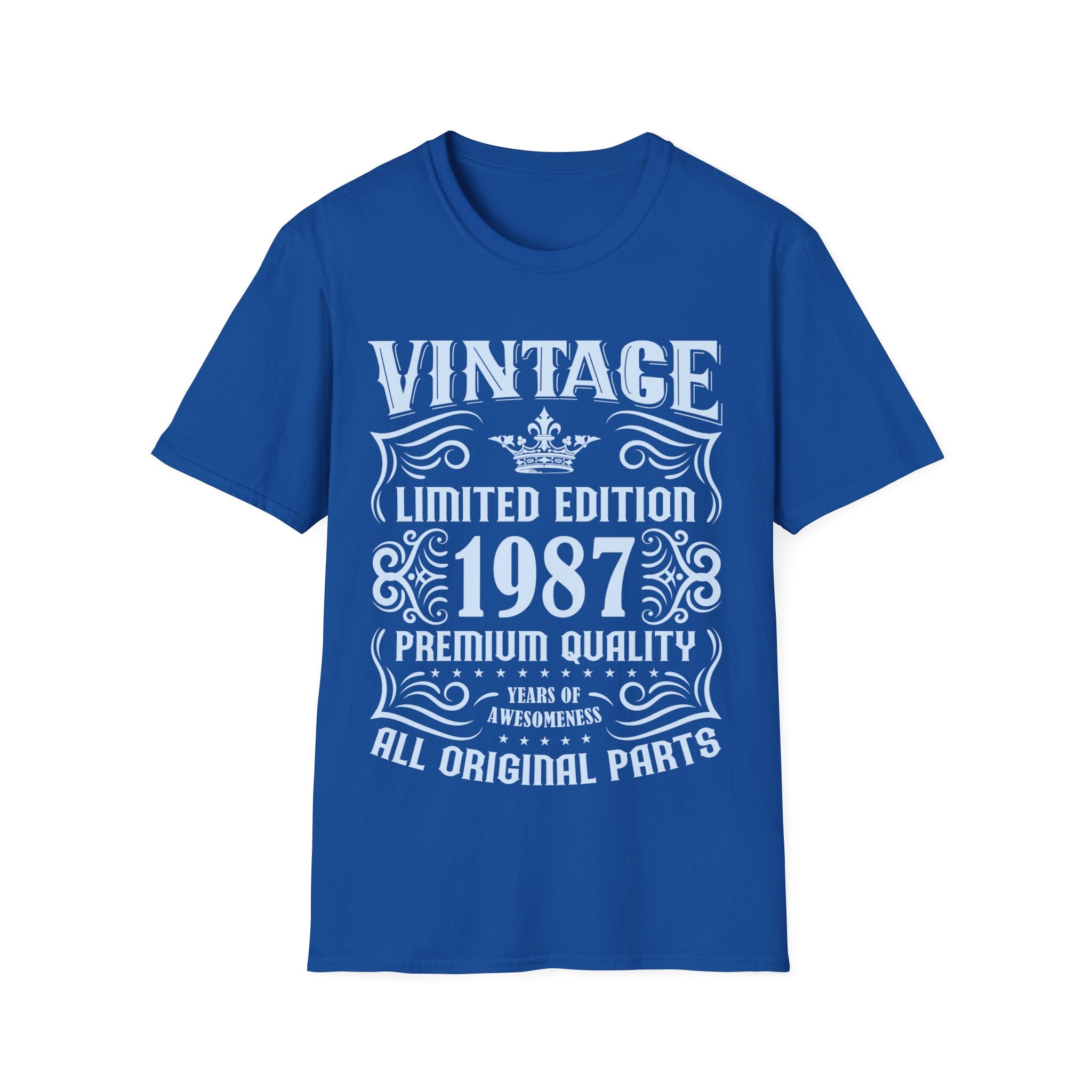 Vintage 1987 TShirt Men Limited Edition BDay 1987 Birthday Mens Shirts