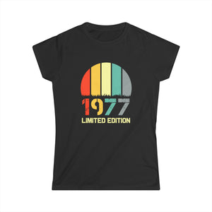 Vintage 1977 TShirt Women Limited Edition BDay 1977 Birthday Womens T Shirts