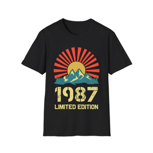 Vintage 1987 Limited Edition 1987 Birthday Shirts for Men Mens Tshirts