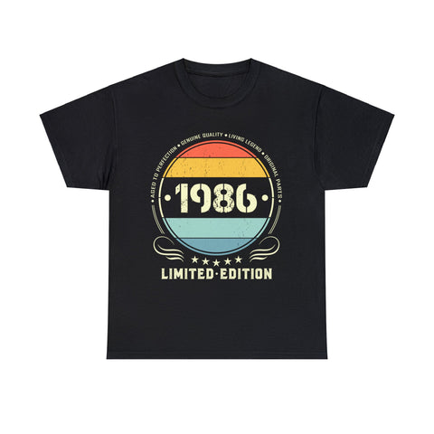 Vintage 1986 Limited Edition 1986 Birthday Shirts for Men Men Shirts Big and Tall Plus Size