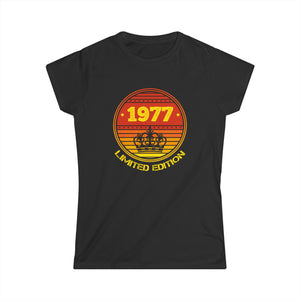 Vintage 1977 TShirt Women Limited Edition BDay 1977 Birthday Women Shirts