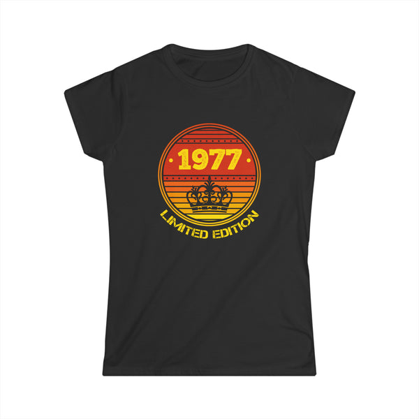 Vintage 1977 TShirt Women Limited Edition BDay 1977 Birthday Women Shirts