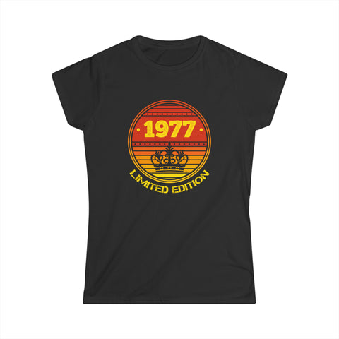 Vintage 1977 TShirt Women Limited Edition BDay 1977 Birthday Women Shirts