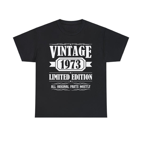 Vintage 1973 TShirt Men Limited Edition BDay 1973 Birthday Mens T Shirts Plus Size Big and Tall