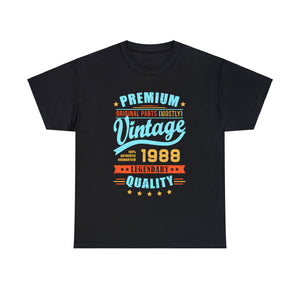 Vintage 1988 TShirt Men Limited Edition BDay 1988 Birthday Mens Tshirts for Men Big and Tall