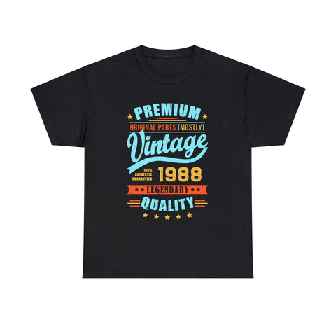 Vintage 1988 TShirt Men Limited Edition BDay 1988 Birthday Mens Tshirts for Men Big and Tall