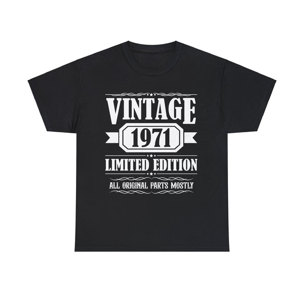 Vintage 1971 TShirt Men Limited Edition BDay 1971 Birthday Mens Tshirts for Men Big and Tall
