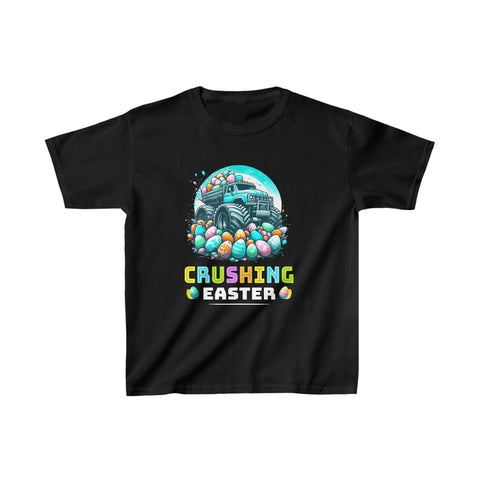 Easter Monster Truck Truck Easter Egg Hunting Shirt Easter Boys Shirts