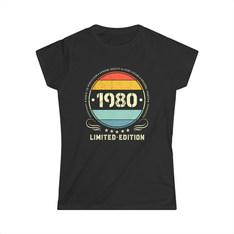Vintage 1980 Limited Edition 1980 Birthday Shirts for Women Women Shirts