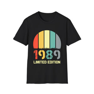Vintage 1989 TShirt Men Limited Edition BDay 1989 Birthday Shirts for Men