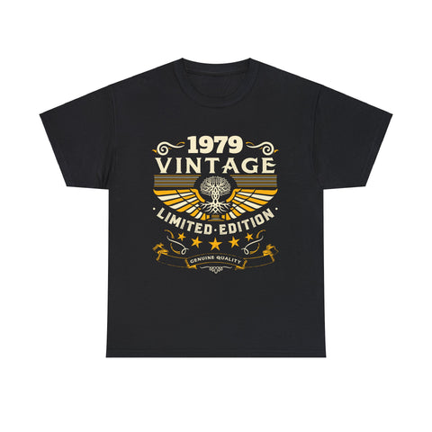 Vintage 1979 T Shirts for Men Retro Funny 1979 Birthday Mens Tshirts for Men Big and Tall