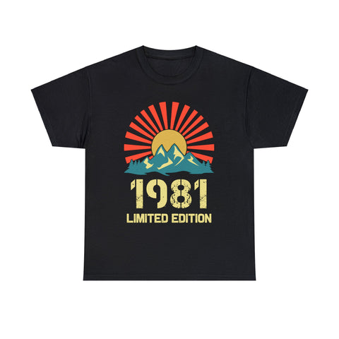 Vintage 1981 Limited Edition 1981 Birthday Shirts for Men Mens T Shirts Plus Size Big and Tall