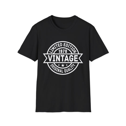 Vintage 1970 TShirt Men Limited Edition BDay 1970 Birthday Mens T Shirt