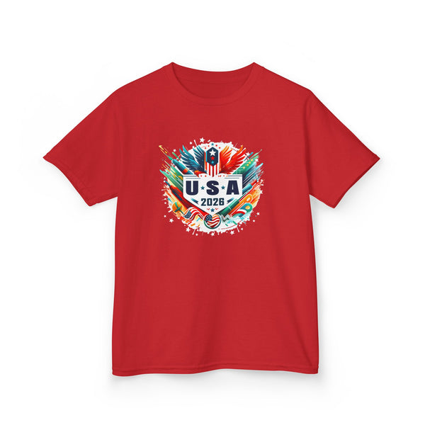 USA 2026 Go United States Sport USA Team 2026 USA T-Shirts for Kids Boys Girls Youth